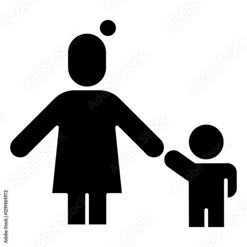 Mother icon in glyph style