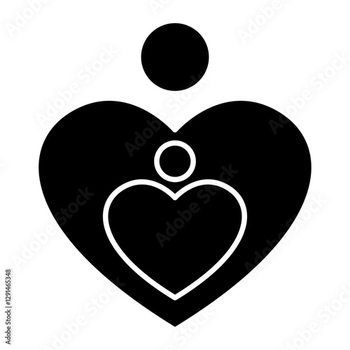 Mother icon in glyph style