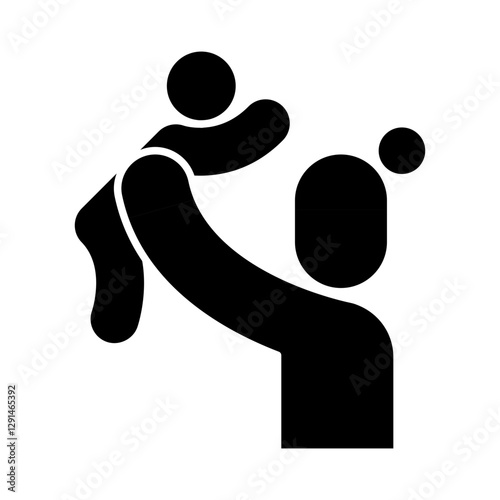 Mother icon in glyph style