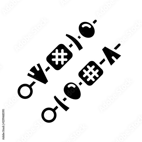 Barbeque icon in glyph style