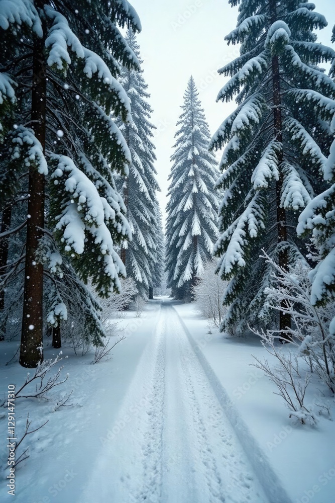 Dense snowfall on Lassen National Forest trees, cold weather, lichen, winter Dense snowfall on Lassen National Forest trees, cold weather, lichen, winter