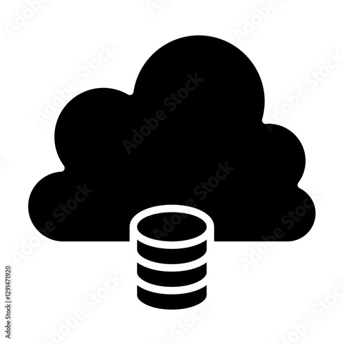 Cloud computing, server, data sharing icon