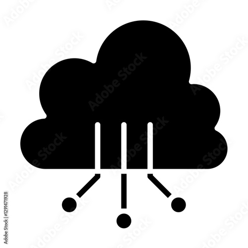 Cloud computing, server, data sharing icon