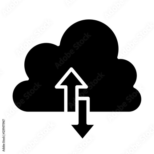 Cloud computing, server, data sharing icon