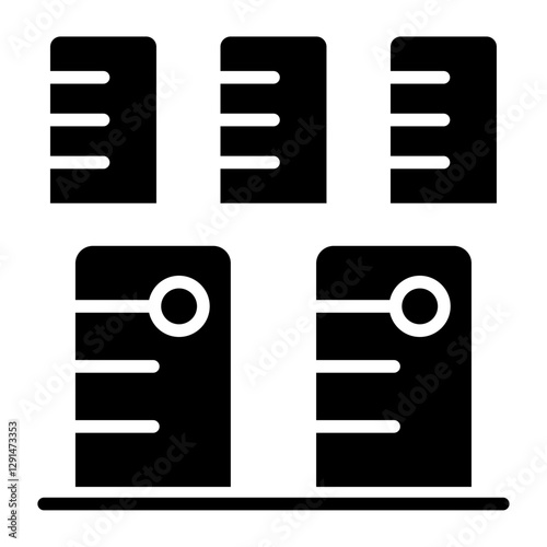 Database icon in glyph style