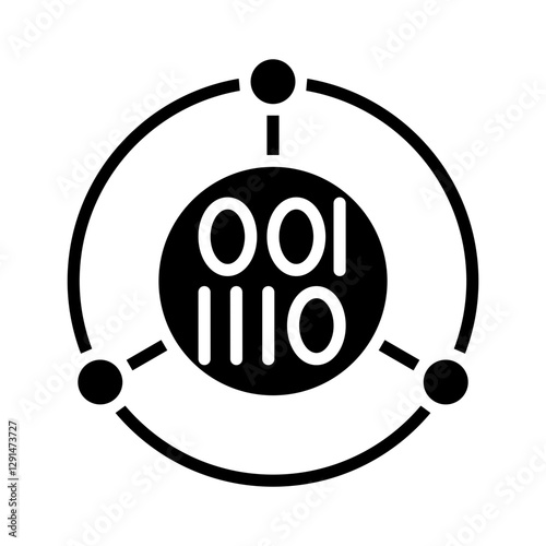 Data diagram icon in glyph style