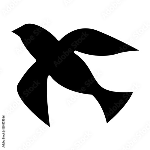 Dove icon in glyph style