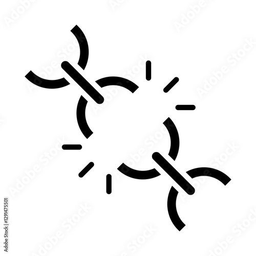 Unchain icon in glyph style