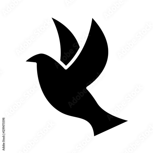 Dove icon in glyph style