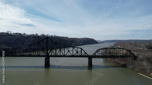train bridge over the river