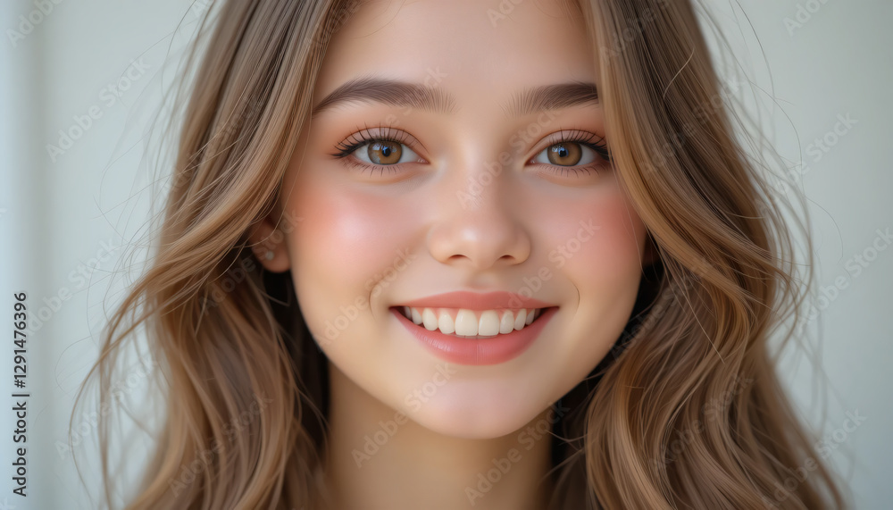 Close-up portrait of a beautiful woman with healthy, radiant skin Close-up portrait of a beautiful woman with healthy, radiant skin