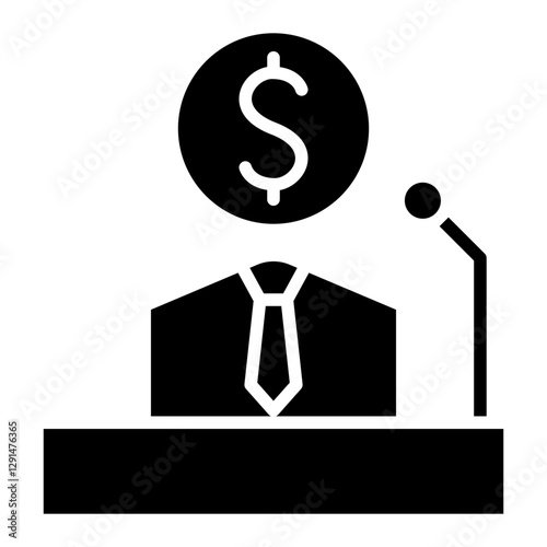 Investor icon in glyph style