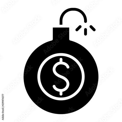 Business war icon in glyph style