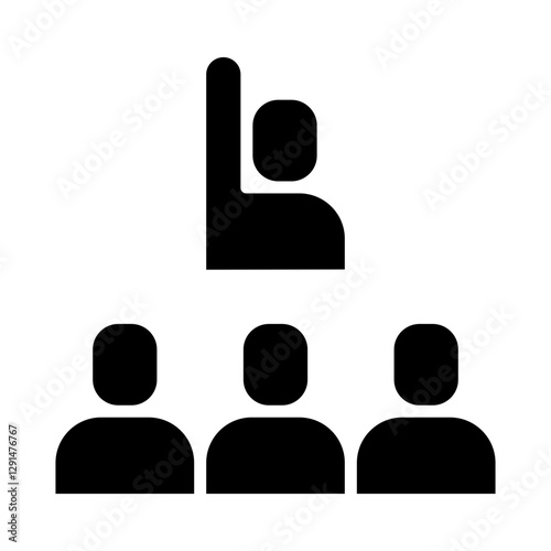 Protest icon in glyph style