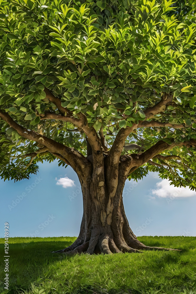 Tree garden park with sky background, realistic tree with green leaf stand alone with beautiful light in day time Tree garden park with sky background, realistic tree with green leaf stand alone with beautiful light in day time