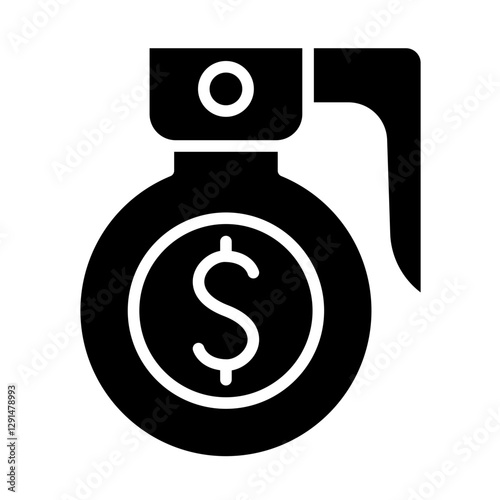 Business war icon in glyph style