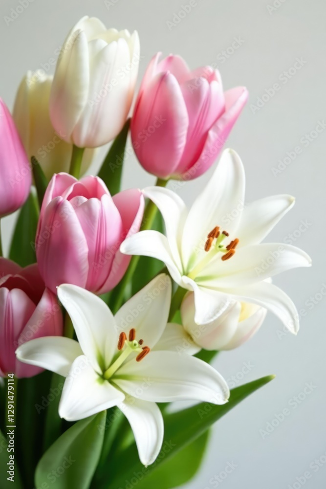 soft pink tulips and white lilies intertwined, tulip, tulips lily white flowers bouquet garden, bouquet soft pink tulips and white lilies intertwined, tulip, tulips lily white flowers bouquet garden, bouquet