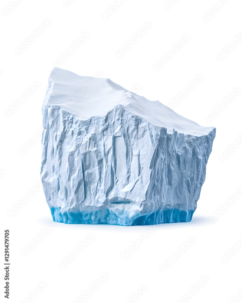 Fototapeta premium Massive iceberg isolated on white background