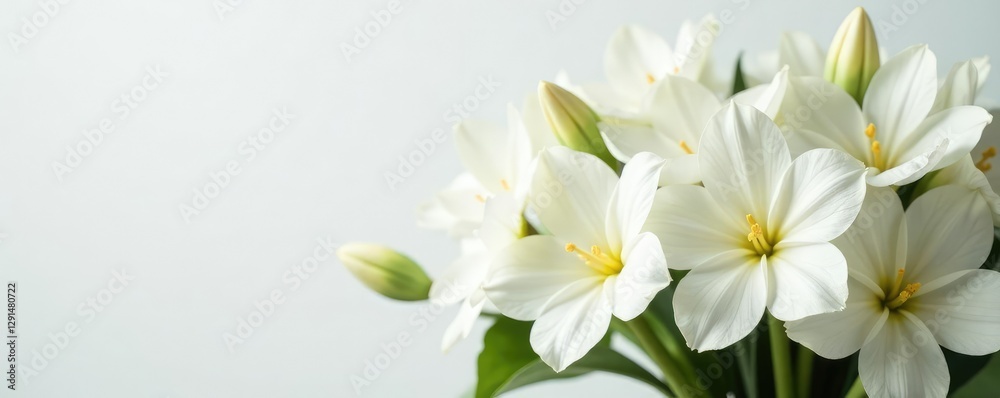 Obraz premium A elegant white bouquet featuring mixed flowers, elegance, white, flowers