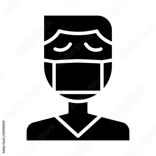 Sickness icon in glyph style