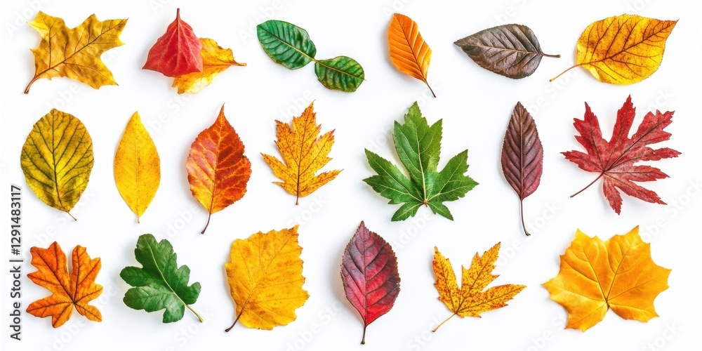 Obraz premium Autumn Leaves Arrangement: A Colorful Fall Display