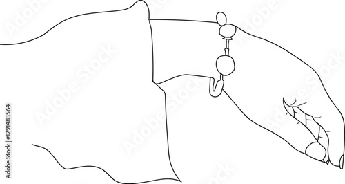vector illustration of a sketch of a hand
