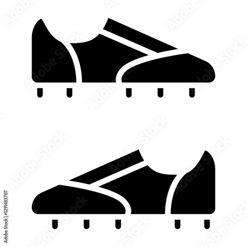 Soccer shoe icon in glyph style