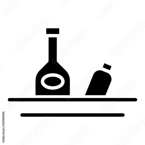Water pollution icon in glyph style