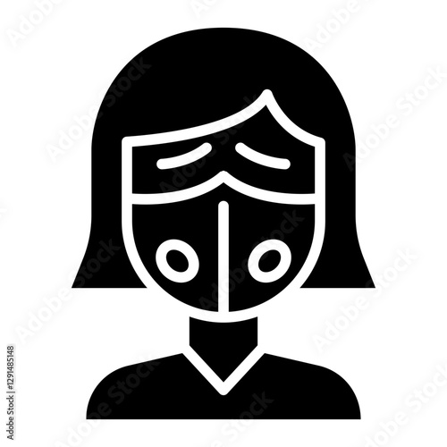 air pollution icon in glyph style