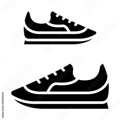 Sneakers icon in glyph style