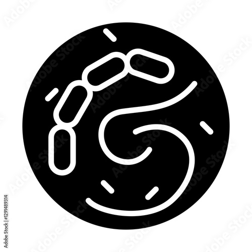 Bacteria icon in glyph style