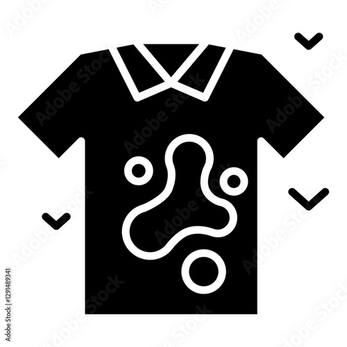 Dirty T-shirt icon in glyph style