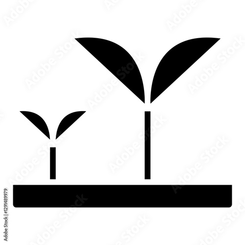 Nature conservation icon in glyph style