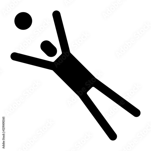 Goalkeeper icon in glyph style