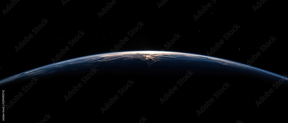 Obraz premium Earth viewed from space showcasing its blue oceans and diverse landforms