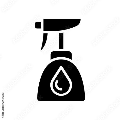 Cleaning spray icon in glyph style