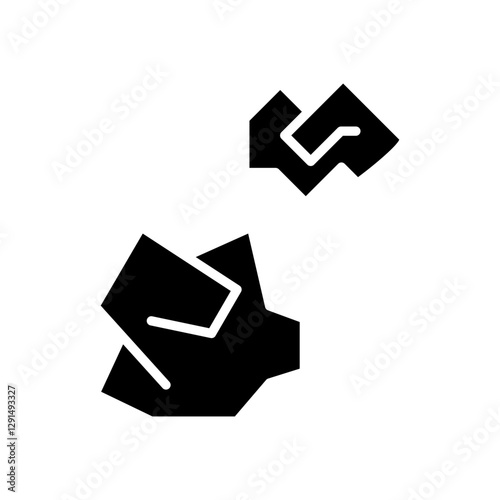 Paper Garbage icon in glyph style