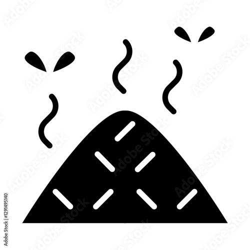 Air pollution icon in glyph style