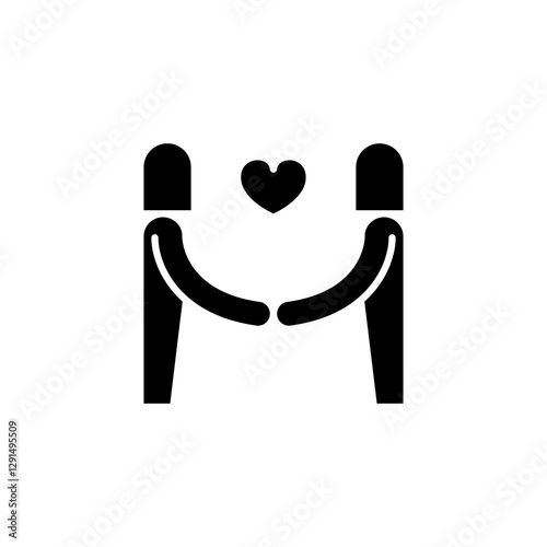 Lesbian icon in glyph style
