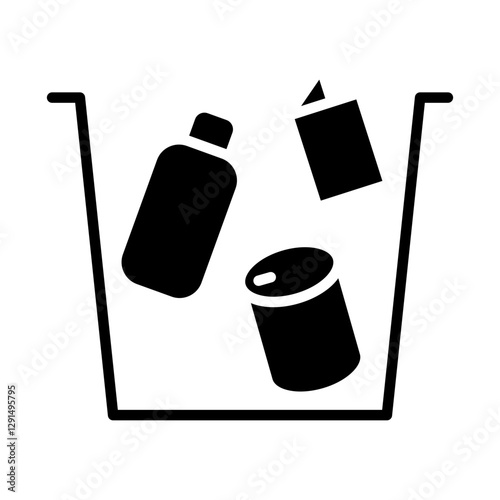 Garbage icon in glyph style