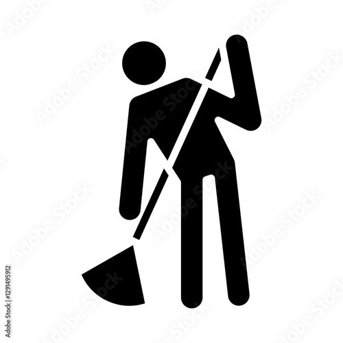Sweeper icon in glyph style