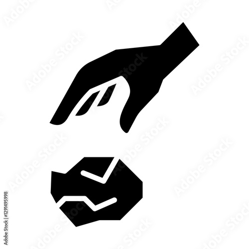 Litter icon in glyph style