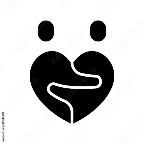 Couple icon in glyph style
