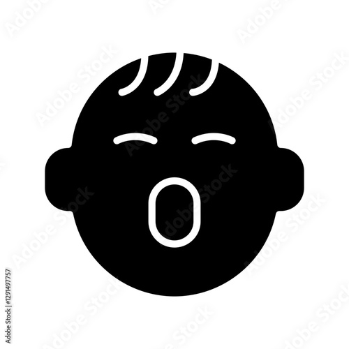 Baby icon in glyph style