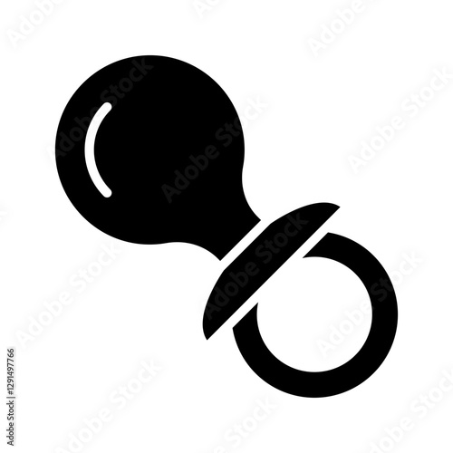 Pacifier icon in glyph style