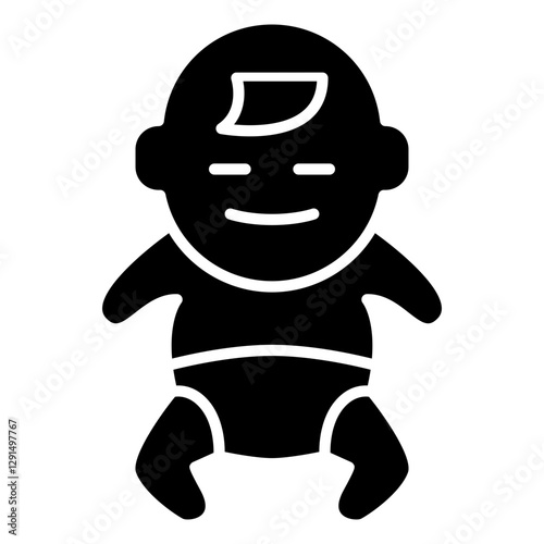 Baby icon in glyph style