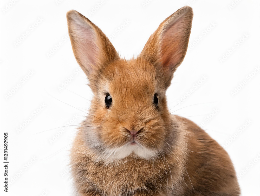 Obraz premium Adorable rabbit isolated on white