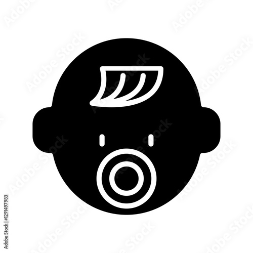 Baby icon in glyph style