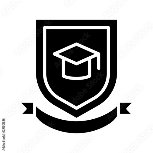 Free Download School logo icon in glyph style - GFXLoad