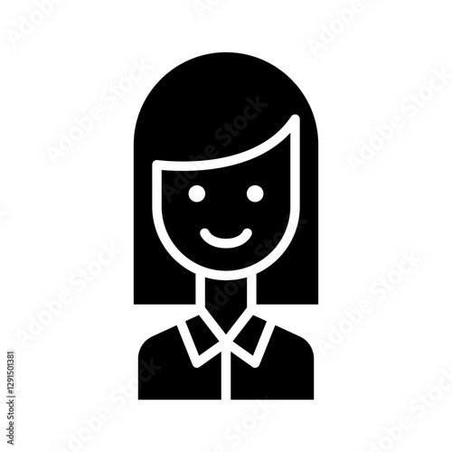 Teacher icon in glyph style